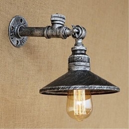 Rustik Lodge Målningsfunktion För Ambient Light Wall Sconces Wall Light Silver
