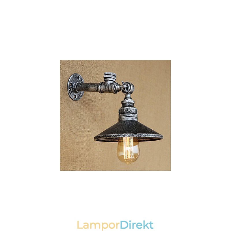 Rustik Lodge Målningsfunktion För Ambient Light Wall Sconces Wall Light Silver