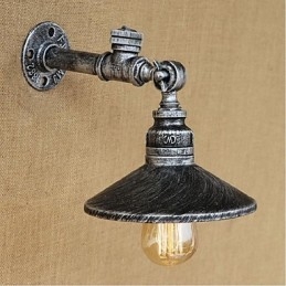 Rustik Lodge Målningsfunktion För Ambient Light Wall Sconces Wall Light Silver