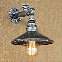 Rustik Lodge Målningsfunktion För Ambient Light Wall Sconces Wall Light Silver