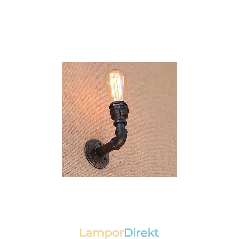 Nostalgi Enkel Vattenpipa Dekorativ Liten Vägglampa Vägglampa