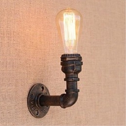 Nostalgi Enkel Vattenpipa Dekorativ Liten Vägglampa Vägglampa