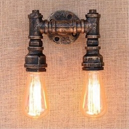 Nostalgi Enkel Vattenpipa Dekorativ Liten Vägglampa Vägglampa
