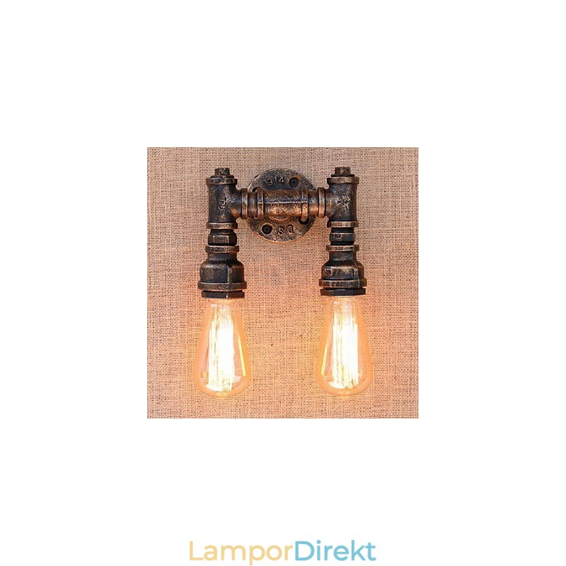Nostalgi Enkel Vattenpipa Dekorativ Liten Vägglampa Vägglampa