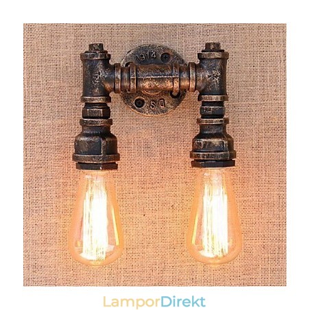Nostalgi Enkel Vattenpipa Dekorativ Liten Vägglampa Vägglampa Nostalgi Enkel Vattenpipa Dekorativ Liten Vägglampa Vägglampa