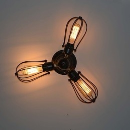 Traditionell Klassisk Vintage-Minimålning Metal Flush Mount