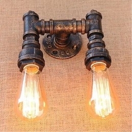 Nostalgi Enkel Vattenpipa Dekorativ Liten Vägglampa Vägglampa