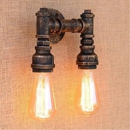Nostalgi Enkel Vattenpipa Dekorativ Liten Vägglampa Vägglampa