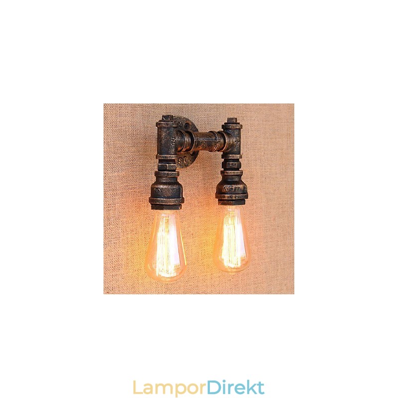Nostalgi Enkel Vattenpipa Dekorativ Liten Vägglampa Vägglampa