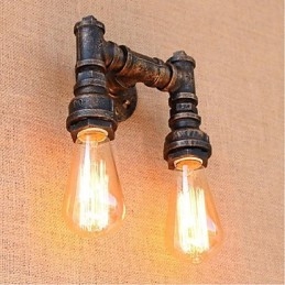 Nostalgi Enkel Vattenpipa Dekorativ Liten Vägglampa Vägglampa