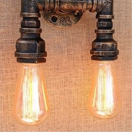 Nostalgi Enkel Vattenpipa Dekorativ Liten Vägglampa Vägglampa
