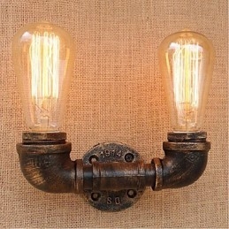 Nostalgi Enkel Vattenpipa Dekorativ Liten Vägglampa Vägglampa
