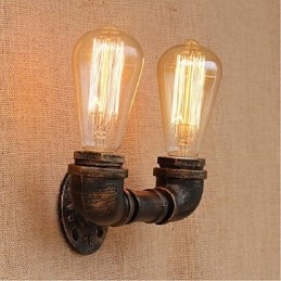 Nostalgi Enkel Vattenpipa Dekorativ Liten Vägglampa Vägglampa