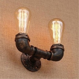 Nostalgi Enkel Vattenpipa Dekorativ Liten Vägglampa Vägglampa