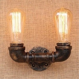 Nostalgi Enkel Vattenpipa Dekorativ Liten Vägglampa Vägglampa