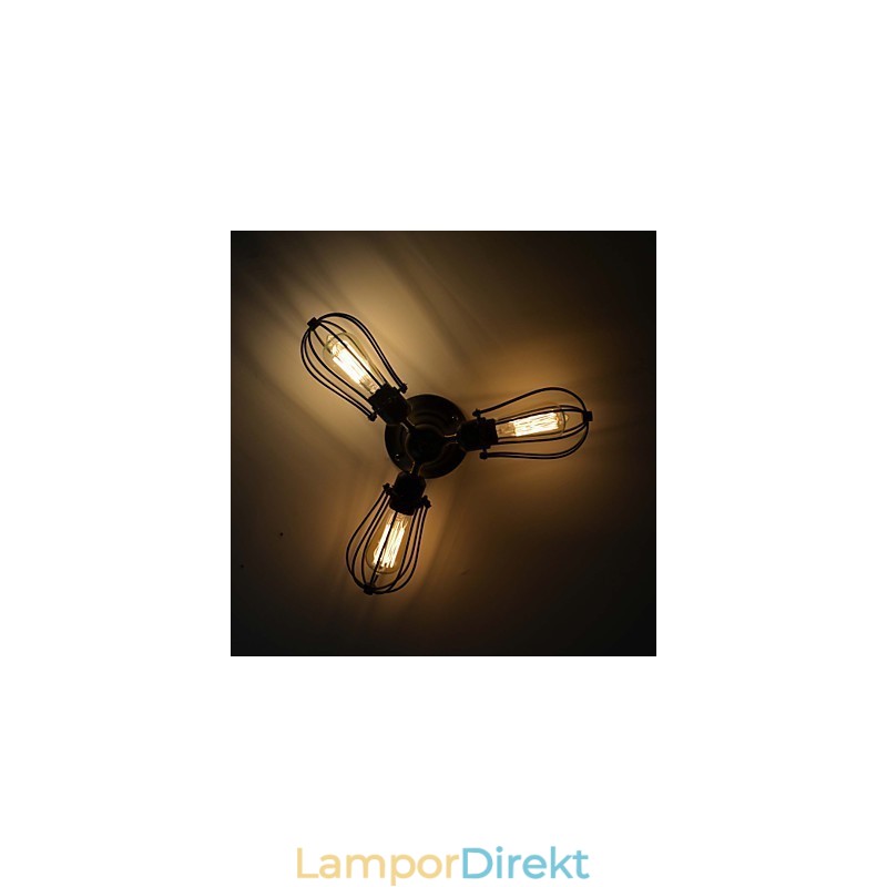 Traditionell Klassisk Vintage-Minimålning Metal Flush Mount