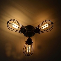 Traditionell Klassisk Vintage-Minimålning Metal Flush Mount