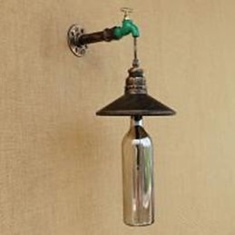 Järnrör Retro Bar Hotelldekoration Rörflaska Vägglampa