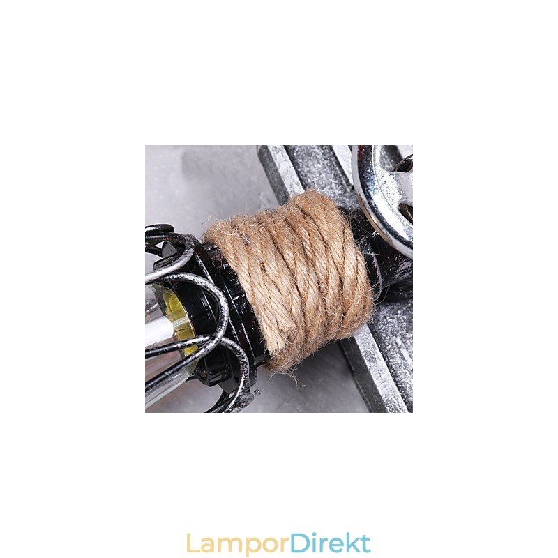 Vintage Industriella Vägglampor Trä Båt Ankare Form Kreativ Restaurang Café Bar Dekoration Belysning