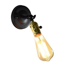 Järnvägglampa Svart Enkel Retro Vägglampa Enkelhuvud Dekorativ Vägglampa Europeisk Stil