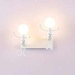 Robotform Vintage Metall Industriell Loft Rustik Vägglampa Bar Café Entré Hall Vägglampa Svart Vit Tillval