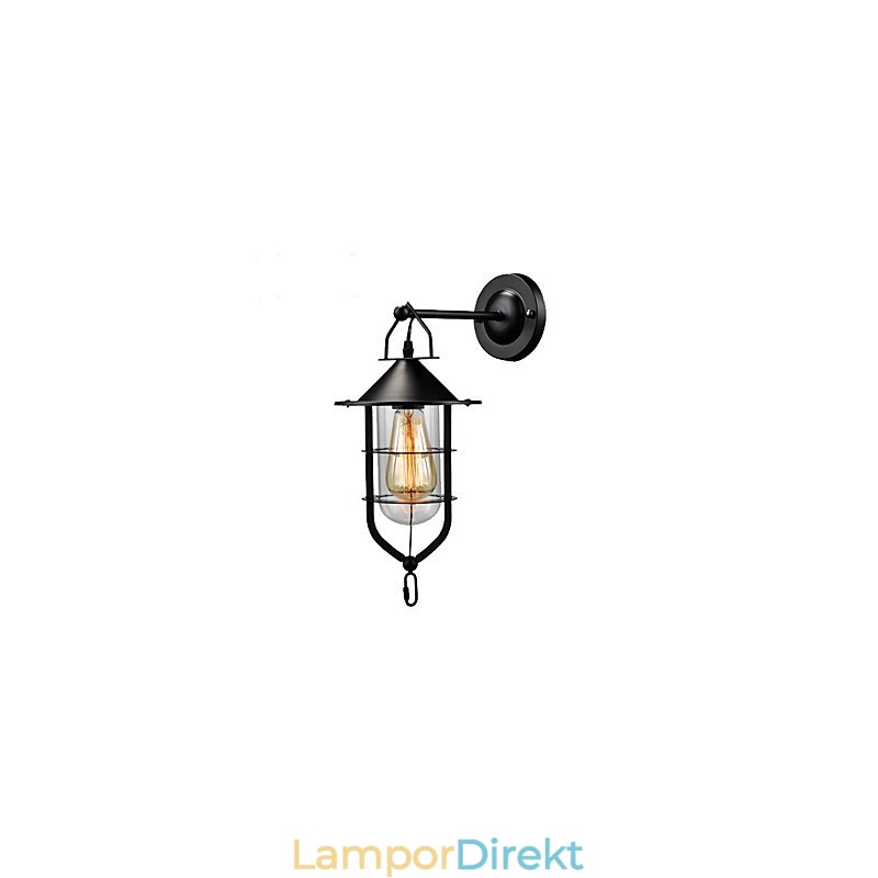 Europeisk Stil Vägglampa Balkong Gång Utomhus Lampa Retro Industriell Vindbar Innergård Trappor Sovrum Vägg