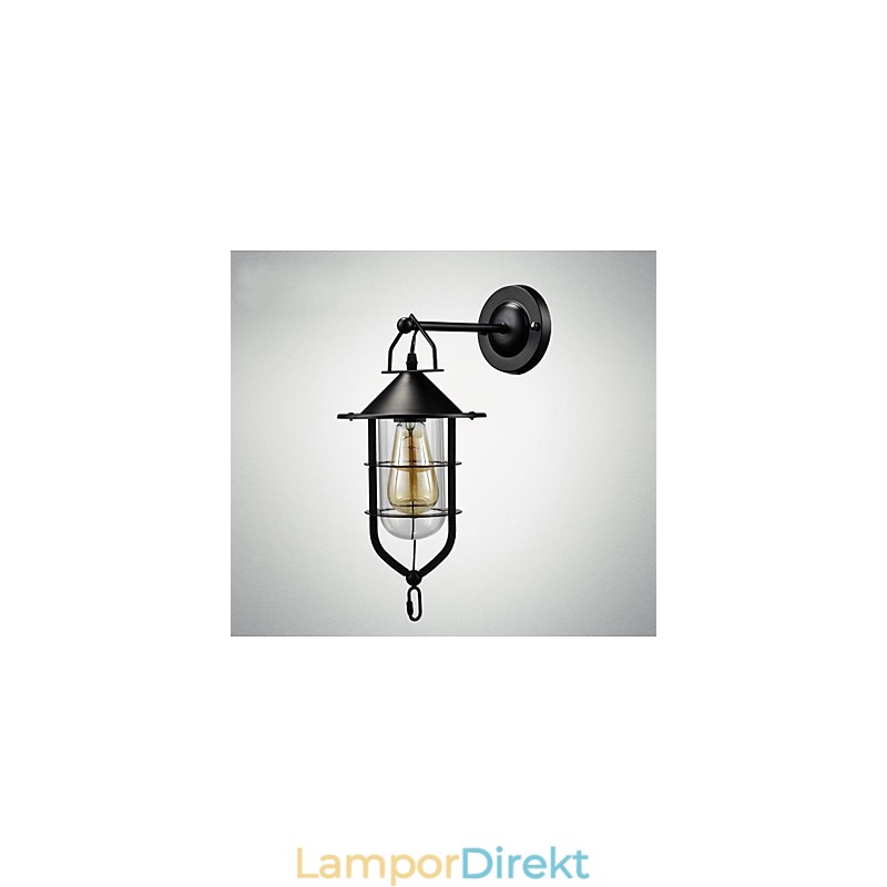 Europeisk Stil Vägglampa Balkong Gång Utomhus Lampa Retro Industriell Vindbar Innergård Trappor Sovrum Vägg