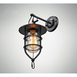 Europeisk Stil Vägglampa Balkong Gång Utomhus Lampa Retro Industriell Vindbar Innergård Trappor Sovrum Vägg