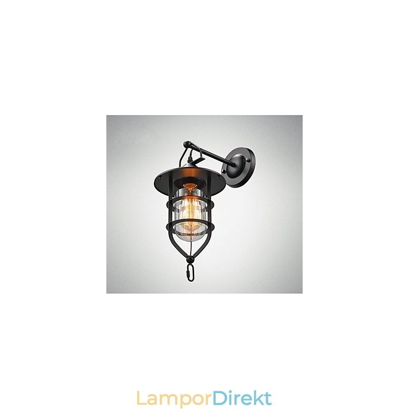 Europeisk Stil Vägglampa Balkong Gång Utomhus Lampa Retro Industriell Vindbar Innergård Trappor Sovrum Vägg