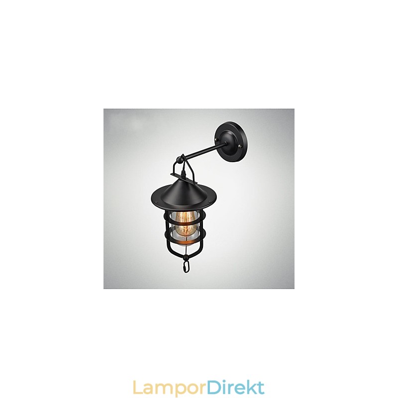 Europeisk Stil Vägglampa Balkong Gång Utomhus Lampa Retro Industriell Vindbar Innergård Trappor Sovrum Vägg