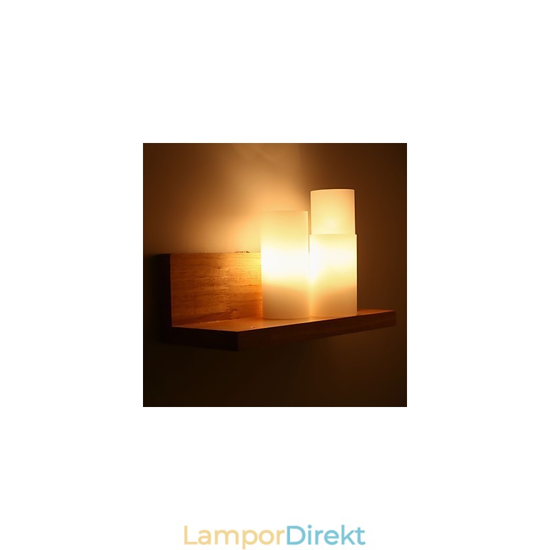 Wood Sconces 3 Lights Country