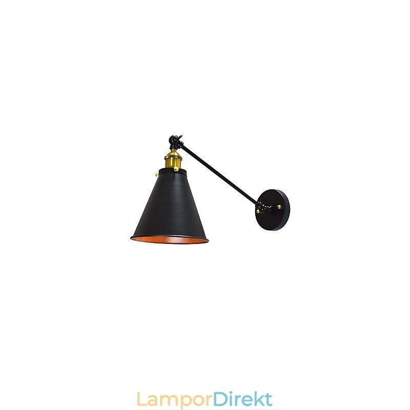 Buzz Paint Enkelvägg Järn Vägglampa Stum Svart Ljussabel Lampa På Vägg