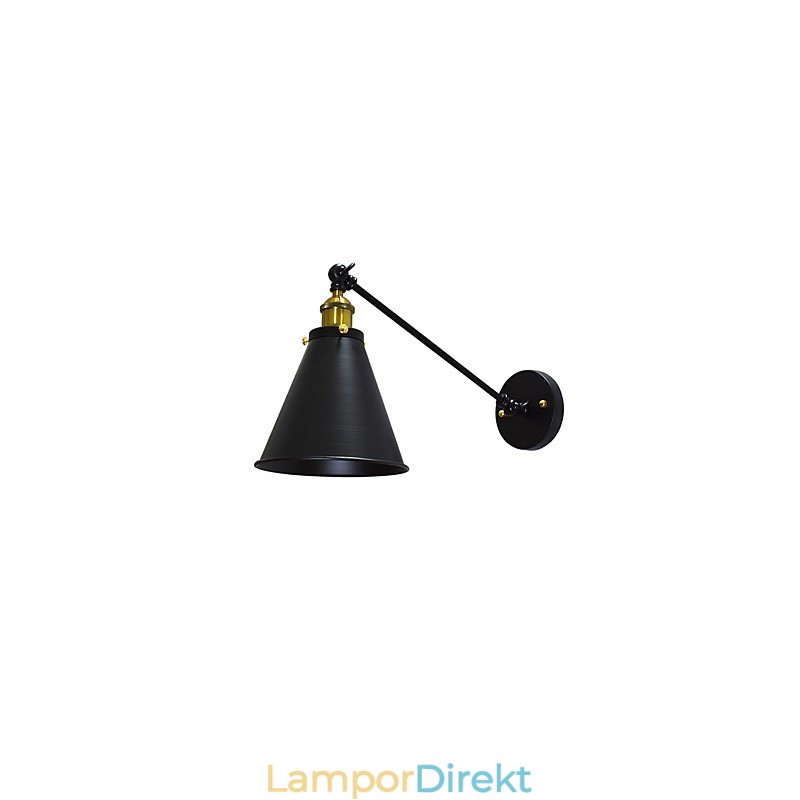 Buzz Paint Enkelvägg Järn Vägglampa Stum Svart Ljussabel Lampa På Vägg