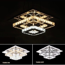 Kristalltaklampor Flush Mount Clear Eller Amber K9 För Inomhus Ce