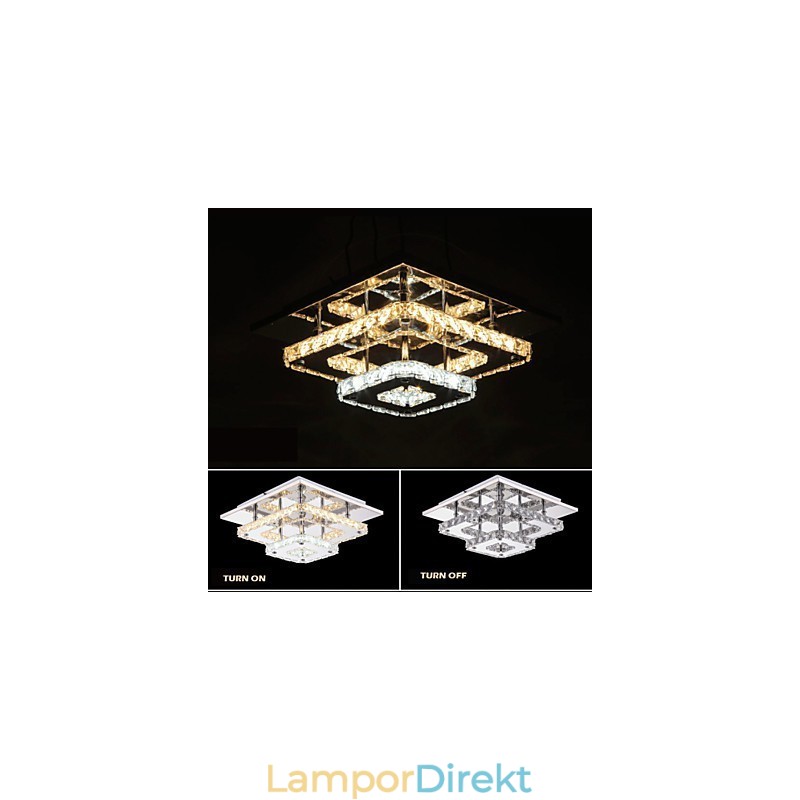 Kristalltaklampor Flush Mount Clear Eller Amber K9 För Inomhus Ce