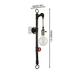 Vägglampa Vägglampor Väggjärn Vägglampa Stum Svart Ljussabel Lampa På Vägg