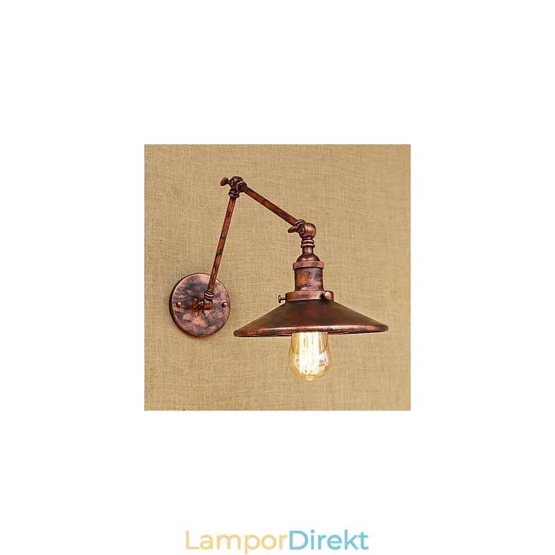 Rustik Lodge Country Retro Elektropläterad Funktion För Mini Style Swing Arm Ambient Light