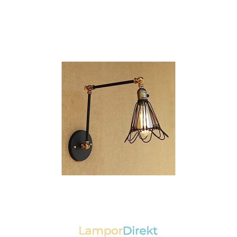 Rustik Lodge Country Retro Målning Funktion För Mini Style Swing Arm Ambient Light Swing