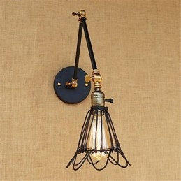 Rustik Lodge Country Retro Målning Funktion För Mini Style Swing Arm Ambient Light Swing