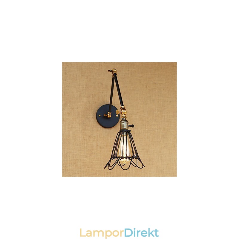 Rustik Lodge Country Retro Målning Funktion För Mini Style Swing Arm Ambient Light Swing