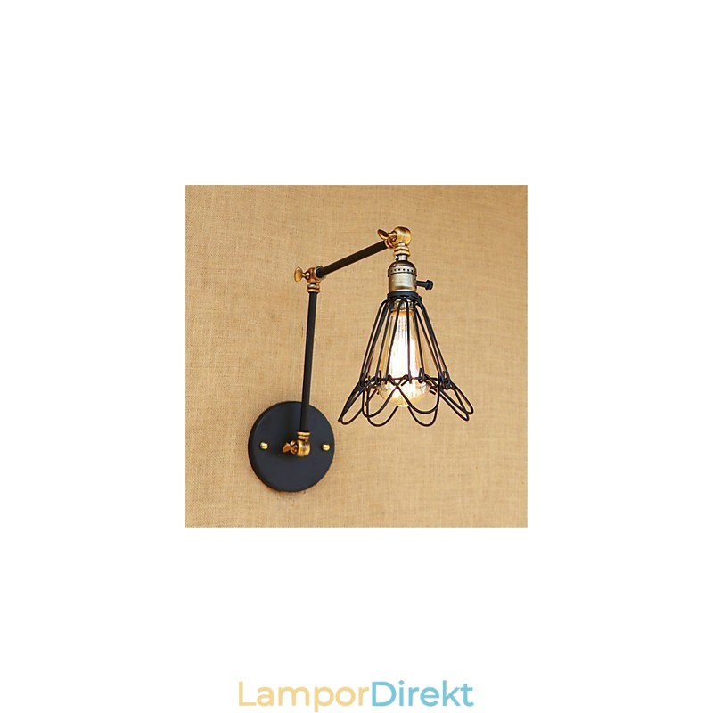 Rustik Lodge Country Retro Målning Funktion För Mini Style Swing Arm Ambient Light Swing
