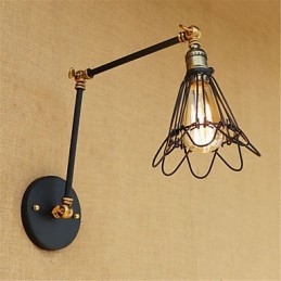 Rustik Lodge Country Retro Målning Funktion För Mini Style Swing Arm Ambient Light Swing