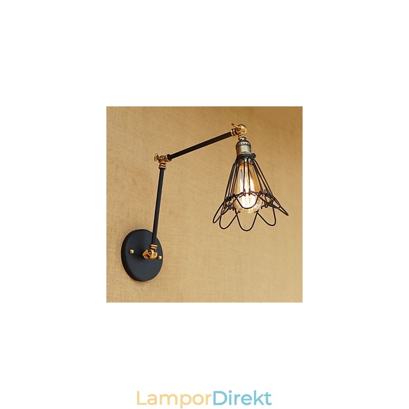 Rustik Lodge Country Retro Målning Funktion För Mini Style Swing Arm Ambient Light Swing