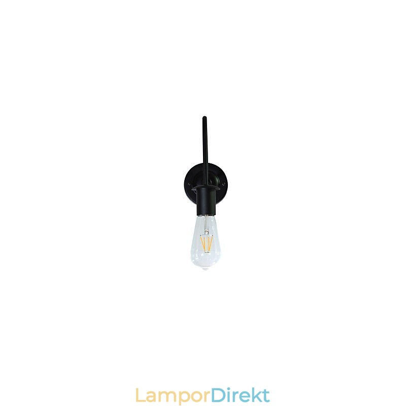 Vägglampor Väggjärn Vägglampa Stum Svart Ljussabel Lampa På Vägg