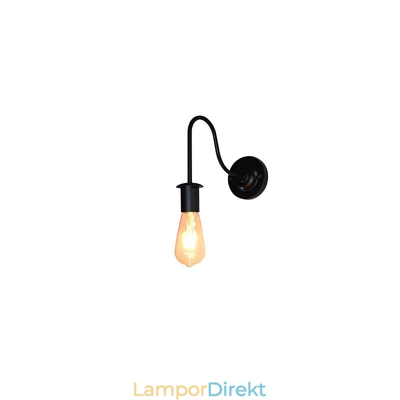 Vägglampor Väggjärn Vägglampa Stum Svart Ljussabel Lampa På Vägg