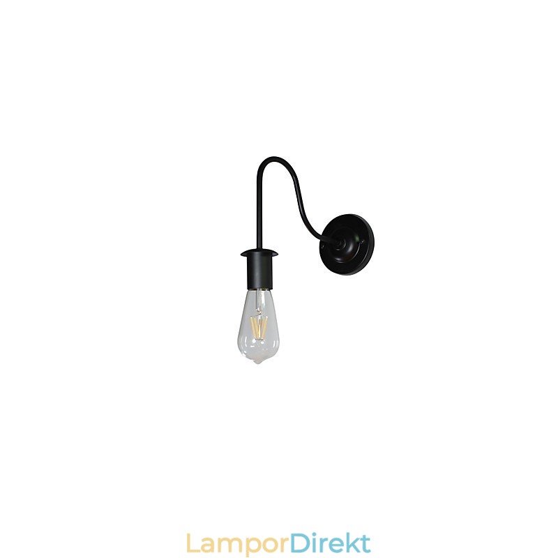 Vägglampor Väggjärn Vägglampa Stum Svart Ljussabel Lampa På Vägg