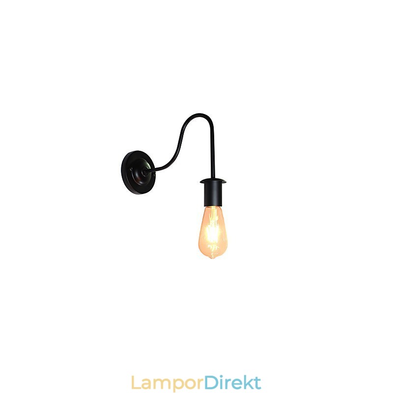 Vägglampor Väggjärn Vägglampa Stum Svart Ljussabel Lampa På Vägg