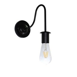 Vägglampor Väggjärn Vägglampa Stum Svart Ljussabel Lampa På Vägg