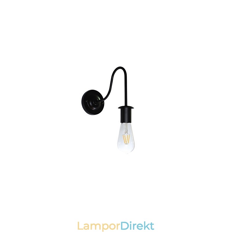 Vägglampor Väggjärn Vägglampa Stum Svart Ljussabel Lampa På Vägg
