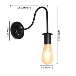 Vägglampor Väggjärn Vägglampa Stum Svart Ljussabel Lampa På Vägg